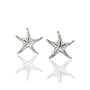 Silver Starfish Earrings, thumbnail 2 of 3