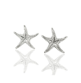 Silver Starfish Earrings, 2 of 3