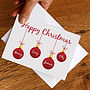 Personalised Christmas Baubles Card Pack, thumbnail 1 of 1