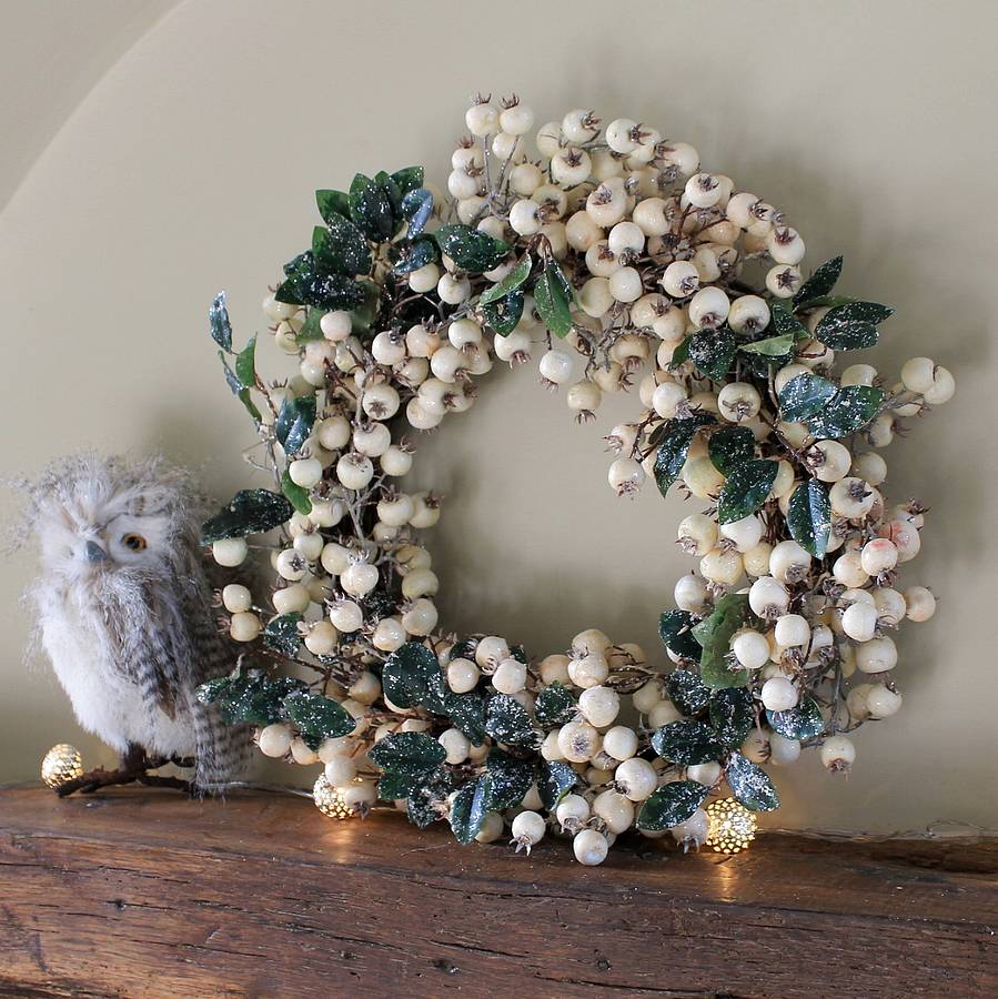 white snowberry christmas wreath by ella james white snowberry christmas wreath by ella james