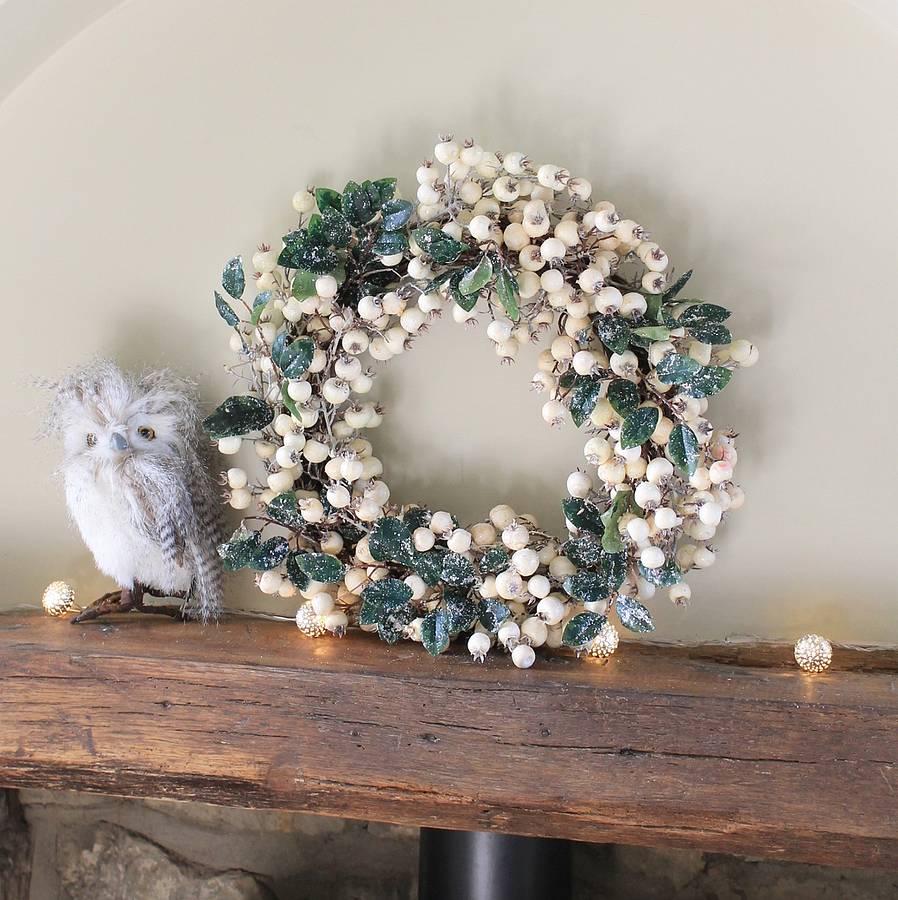white snowberry christmas wreath by ella james white snowberry christmas wreath by ella james