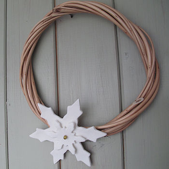 Porcelain Snowflake And Willow Wreath, 4 of 4