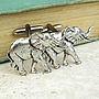 Wild Elephant Cufflinks Antiqued Pewter, thumbnail 1 of 2