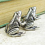 Wild Frog Cufflinks Antiqued Pewter, thumbnail 1 of 2