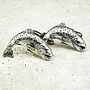 Wild Trout Cufflinks Antiqued Pewter, thumbnail 1 of 2