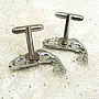 Wild Trout Cufflinks Antiqued Pewter, thumbnail 2 of 2