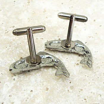 Wild Trout Cufflinks Antiqued Pewter, 2 of 2