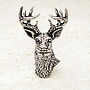 Wild Stag Tie Pin Antiqued Pewter, thumbnail 1 of 2
