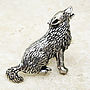 Wild Wolf Tie Pin Antiqued Pewter, thumbnail 1 of 2
