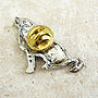 Wild Wolf Tie Pin Antiqued Pewter, thumbnail 2 of 2