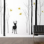 Deer In The Forest Black/Grey Wall Sticker, thumbnail 1 of 7