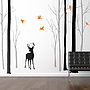 Deer In The Forest Black/Grey Wall Sticker, thumbnail 2 of 7