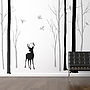 Deer In The Forest Black/Grey Wall Sticker, thumbnail 3 of 7