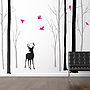 Deer In The Forest Black/Grey Wall Sticker, thumbnail 6 of 7