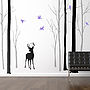 Deer In The Forest Black/Grey Wall Sticker, thumbnail 7 of 7
