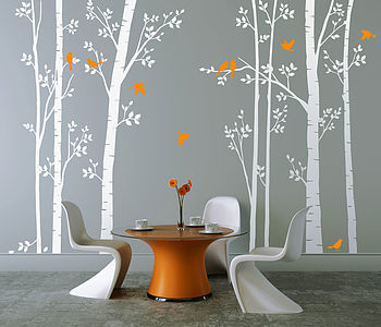 Leafy Trees White Wall Sticker, 5 of 8
