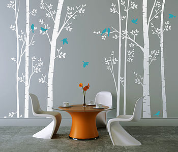 Leafy Trees White Wall Sticker, 8 of 8