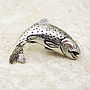 Wild Trout Tie Pin Antiqued Pewter, thumbnail 1 of 2