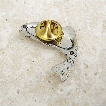 Wild Trout Tie Pin Antiqued Pewter, 2 of 2