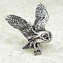 Barn Owl Tie Pin Antiqued Pewter, thumbnail 1 of 2