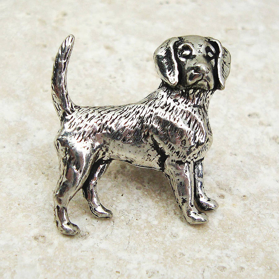 Beagle Tie Pin Antiqued Pewter, 1 of 2
