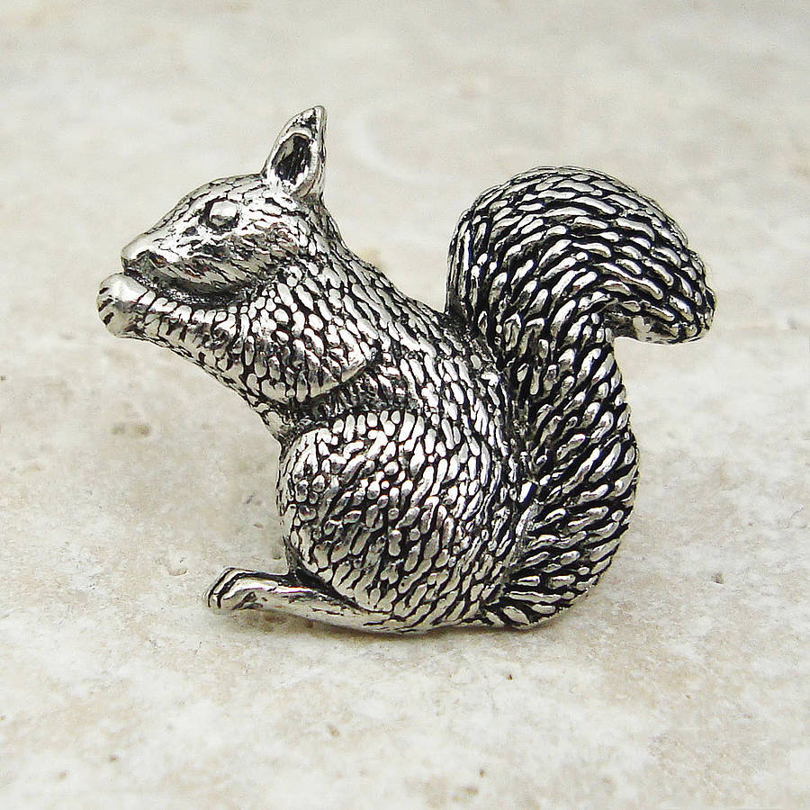 Wild Life Designs Squirrel Tie Pin Antiqued Pewter | 
