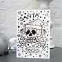 Santa Skull Tattoo Diamante Card, thumbnail 1 of 2