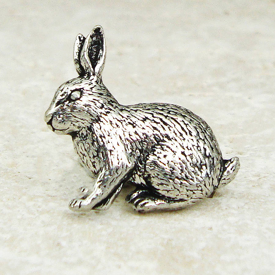 Wild Life Designs Wild Rabbit Tie Pin Antiqued Pewter | 