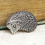 Wild Hedgehog Tie Pin Antiqued Pewter, thumbnail 1 of 2