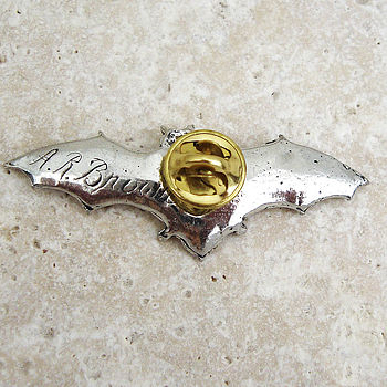 Bat Tie Pin Antiqued Pewter, 2 of 2