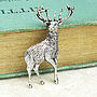 Standing Stag Tie Pin Antiqued Pewter, thumbnail 1 of 2