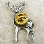 Standing Stag Tie Pin Antiqued Pewter, thumbnail 2 of 2