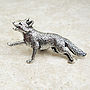 Wild Fox Tie Pin Antiqued Pewter, thumbnail 1 of 2