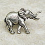 Elephant Tie Pin Antiqued Pewter, thumbnail 1 of 2