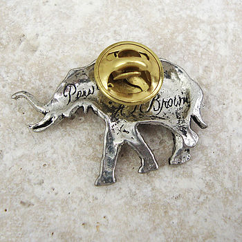 Elephant Tie Pin Antiqued Pewter, 2 of 2