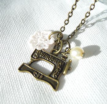 Sewing Machine Charm Necklace, 3 of 3