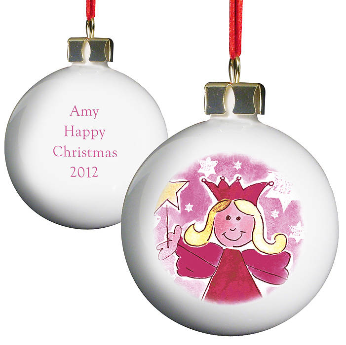 Personalised Childrens Christmas Baubles By British and Bespoke ...