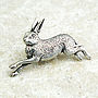 Wild Hare Tie Pin Antiqued Pewter, thumbnail 1 of 2
