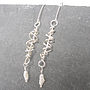 Canty Spiral And Pearl Earrings, thumbnail 2 of 4