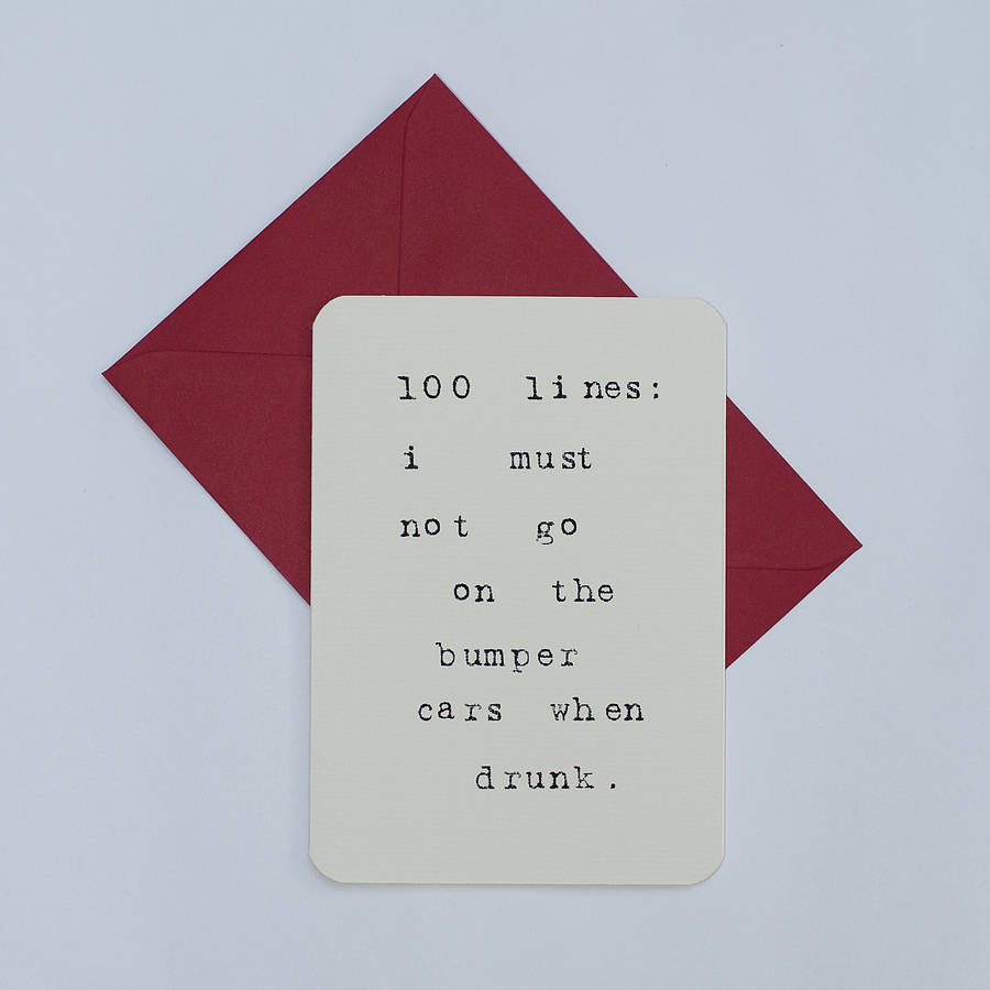 '100 Lines' Card