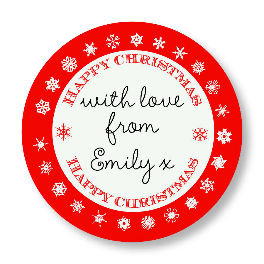 15 Personalised Christmas Stickers By mooks design | notonthehighstreet.com