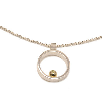 Silver With Gold Ball Mini Pendant, 4 of 7