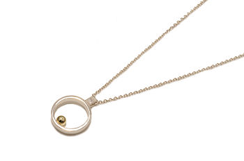 Silver With Gold Ball Mini Pendant, 3 of 7