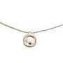 Silver Closed Circle With Gold Ball Mini Pendant, thumbnail 3 of 6