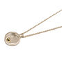 Silver Closed Circle With Gold Ball Mini Pendant, thumbnail 1 of 6