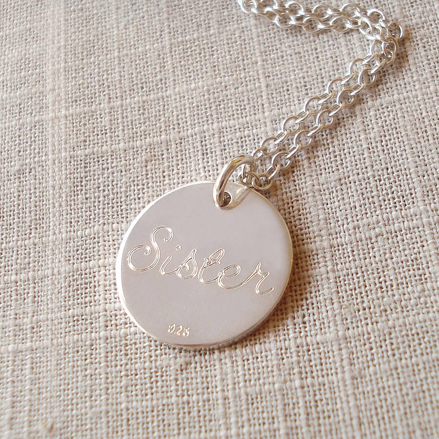 Sterling Silver Sister Necklace By Mia Belle ...