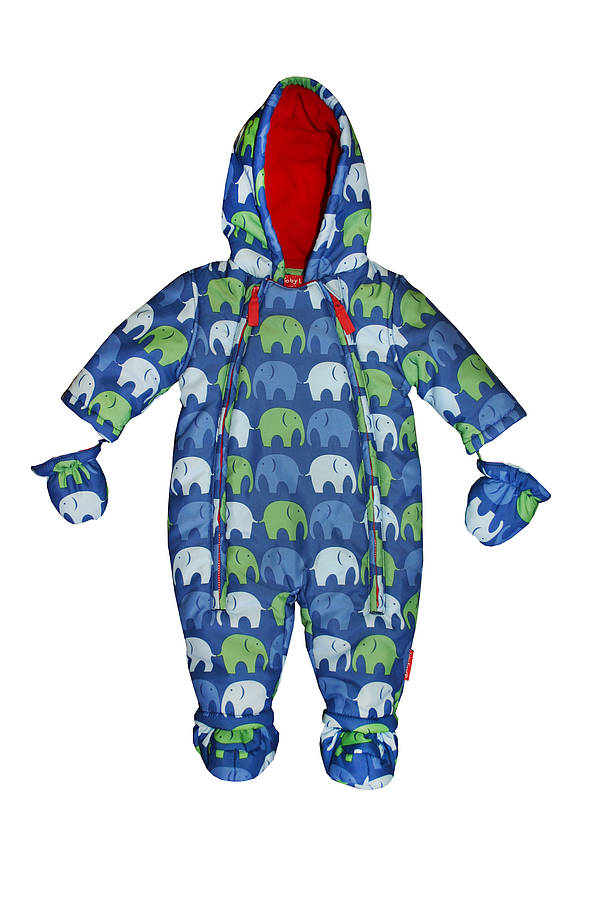 Boys Snowsuit With Detachable Mitts By Toby Tiger | notonthehighstreet.com