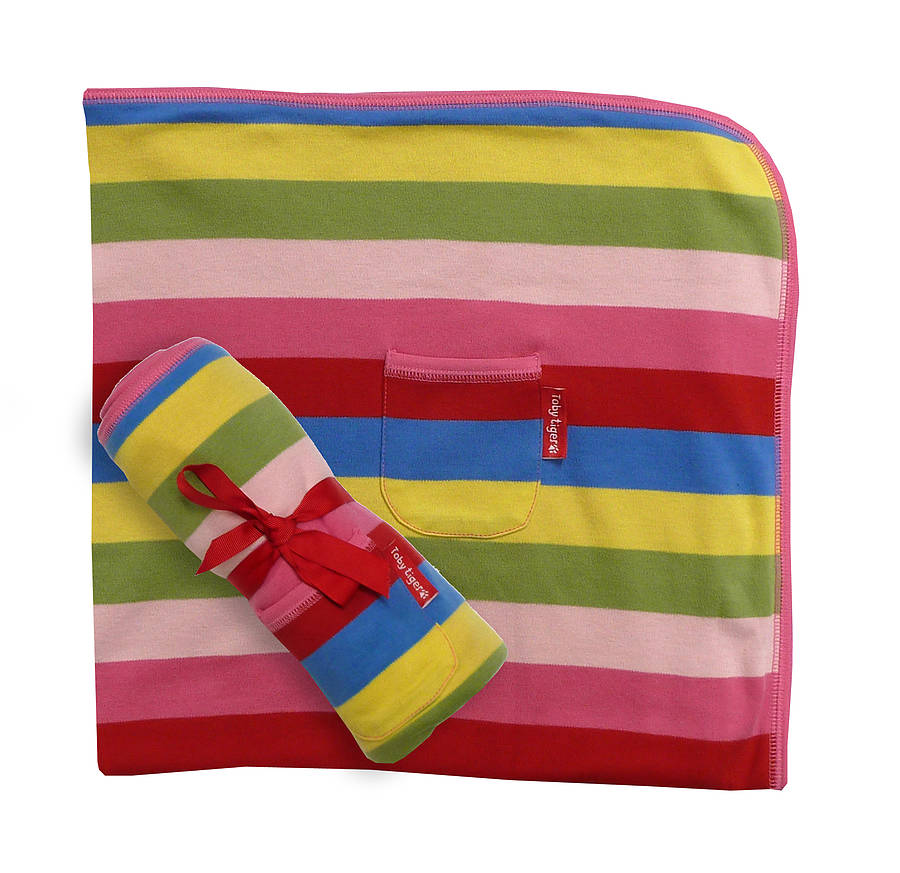 Baby Girls Organic Cotton Blanket By Toby Tiger