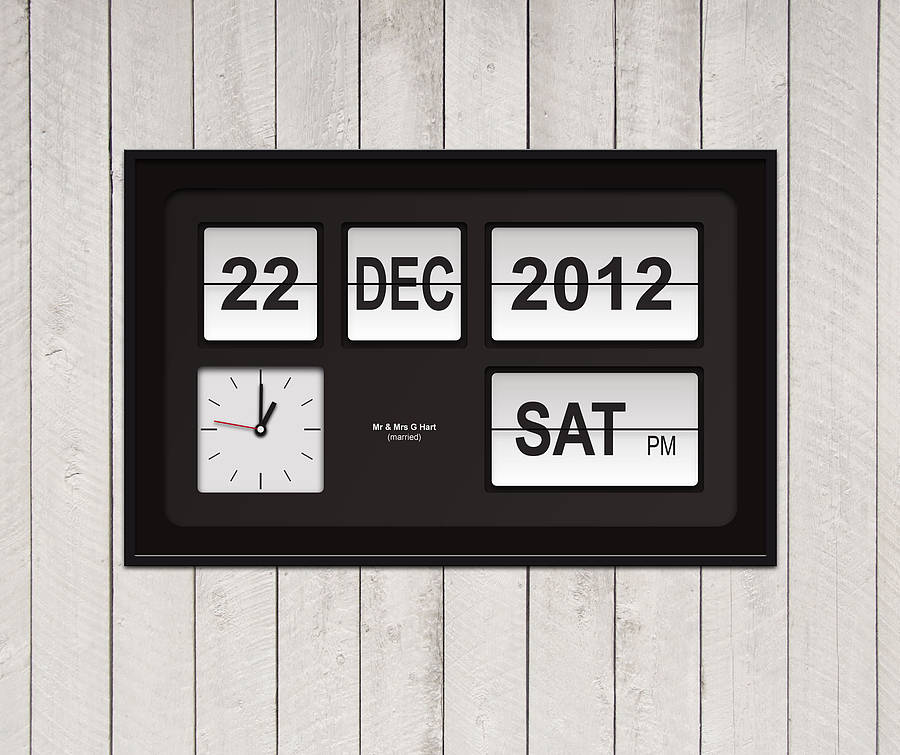 Personalised Flip Clock Special Date Print, 1 of 4