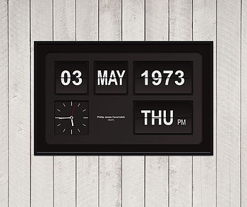 Personalised Flip Clock Special Date Print, 2 of 4